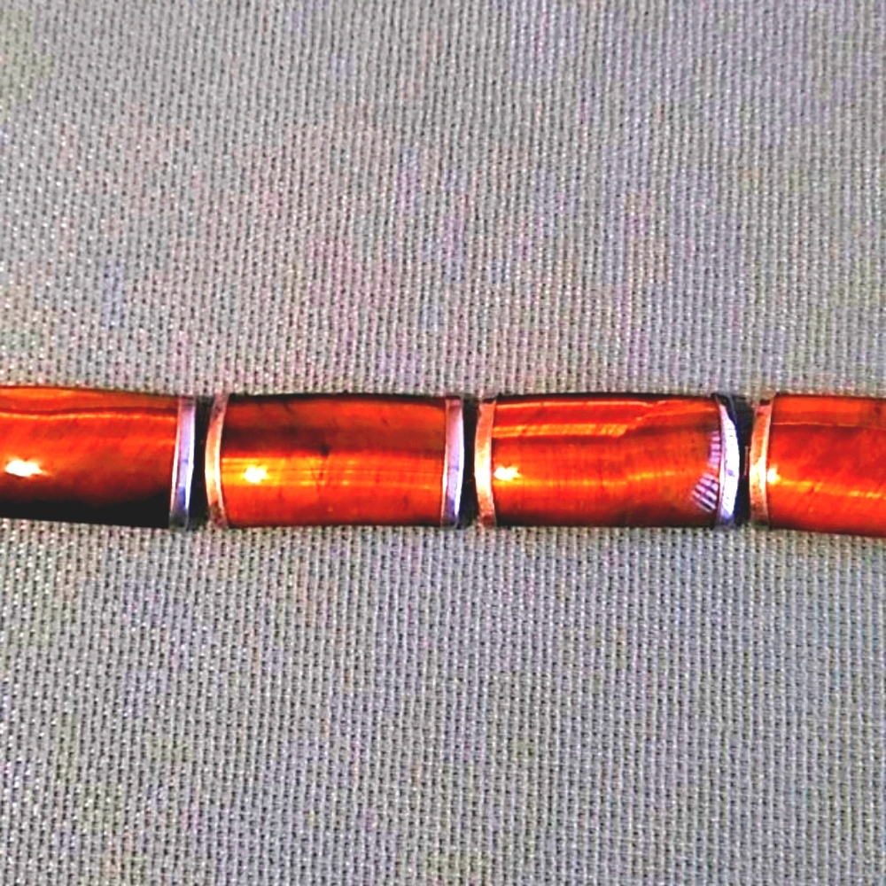 Tigereye and Sterling Silver Bracelet